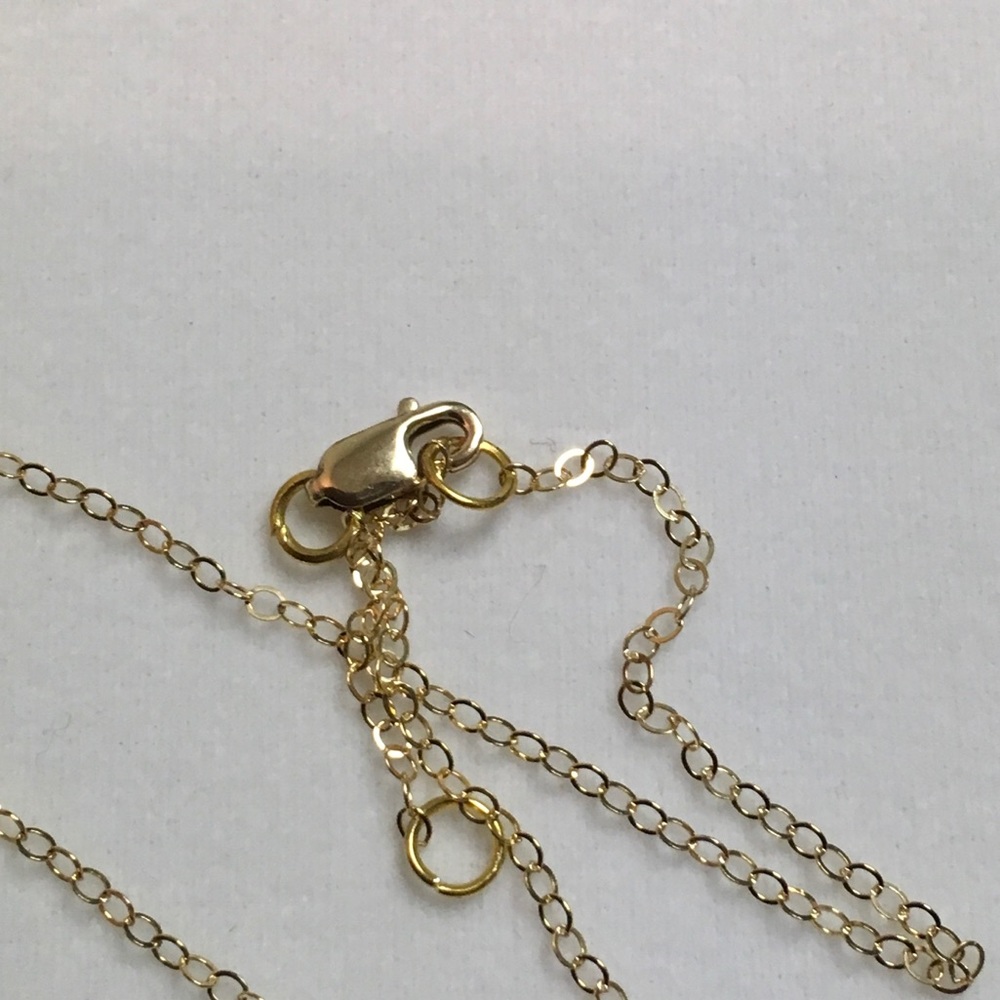 14k Gold Filled Necklace W/ Single Morganite Bead - Picture 8 of 8